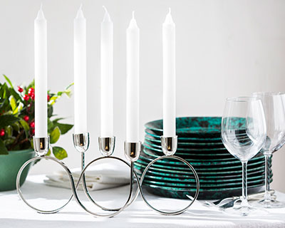 5-Light Nickel Chrome Candelabra