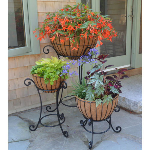 Trio of Basket Display Stands Without Baskets