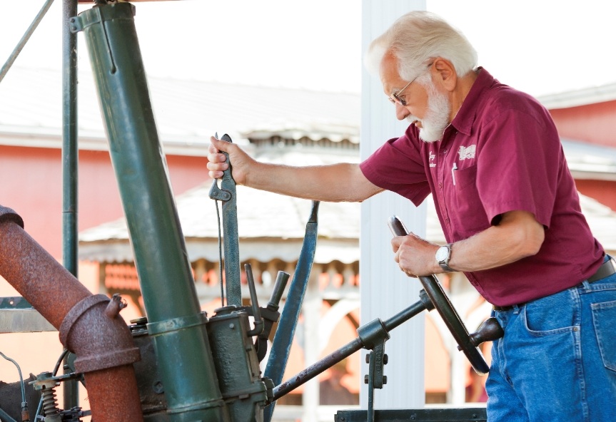 Some successful business men would buy a sports car. Jay Lehman bought a 1912 oil pull tractor. Click here to watch him start it up. <a hrefl=