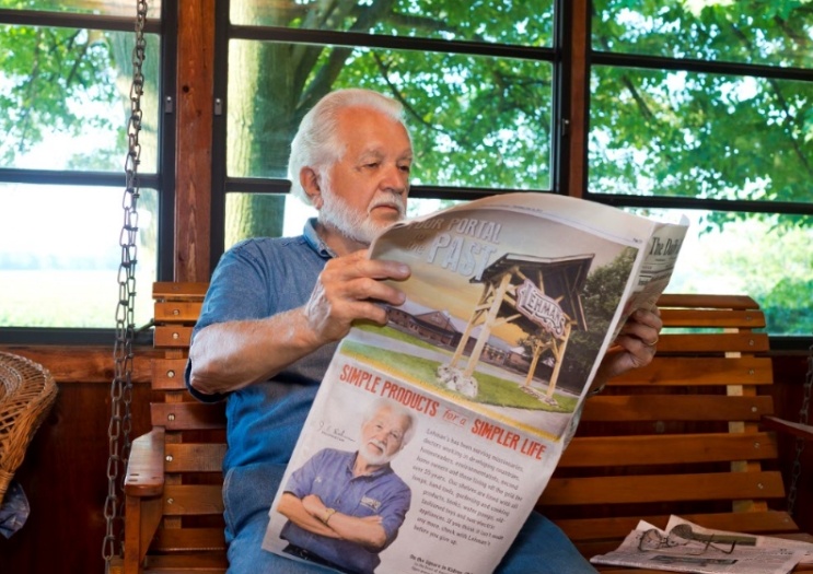 A voracious news hound, Jay Lehman probably didn't even notice his picture is on the back page of the newspaper.