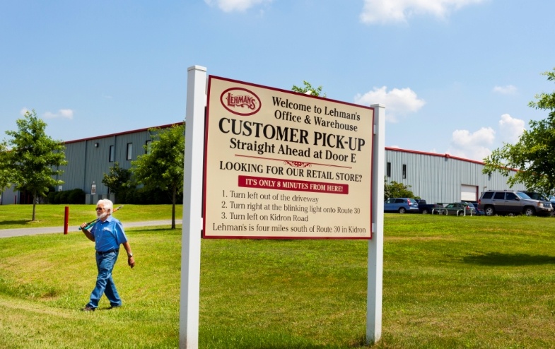 Jay Lehman maintains a woods behind Lehman's headquarters in Dalton, OH