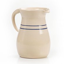 Heritage Blue Stripe Stoneware Pitcher