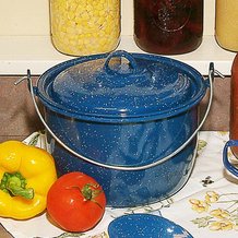 Royal Blue Enamelware Kettle with Lid