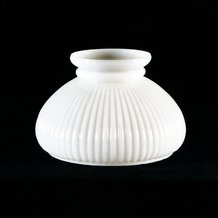 7" Opal Ribbed Oil Lamp Shade