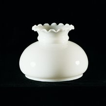 7" Opal Crown Oil Lamp Shade