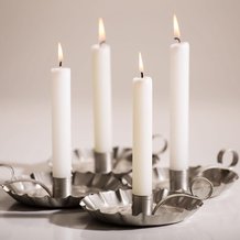 10" White Dripless Candles - Pack of 12