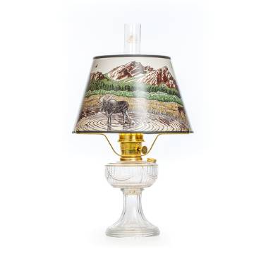 Aladdin Lincoln Drape Oil Lamp with Rocky Mountain Shade