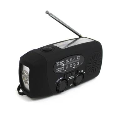 Hand-Cranked Emergency AM/FM Radio and Flashlight