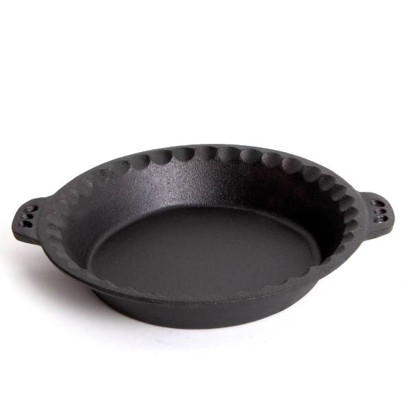 Lehman's Cast Iron Pie Pan with Crimped Edges