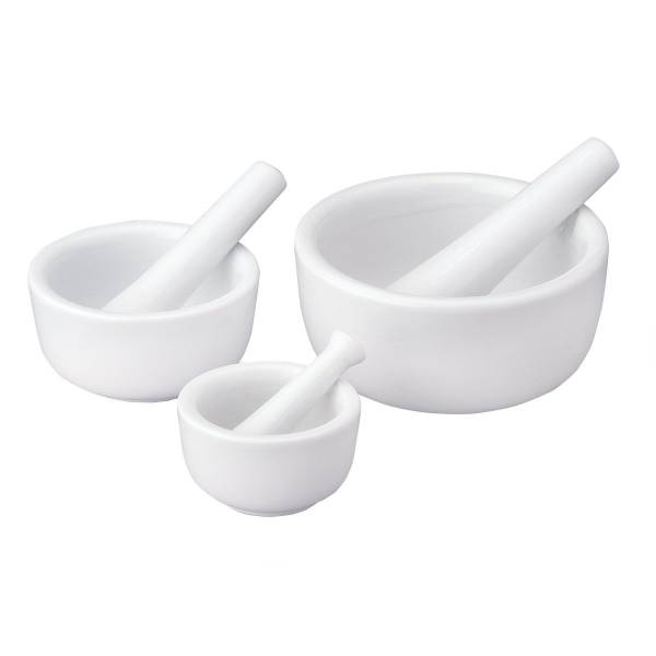 Porcelain Mortar and Pestle - Set of 3