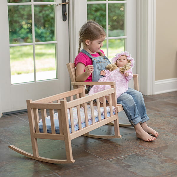 Eli & Mattie Doll Rocker and Cradle