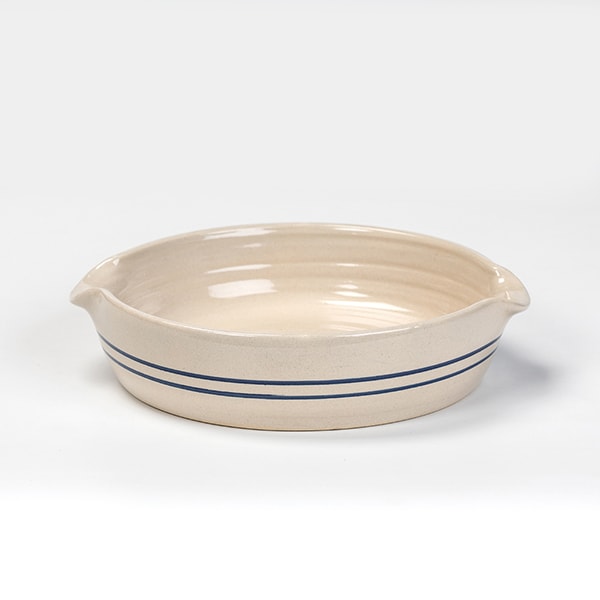 Heritage Blue Stripe Stoneware Cornbread Pan