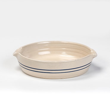 Heritage Blue Stripe Stoneware Cornbread Pan