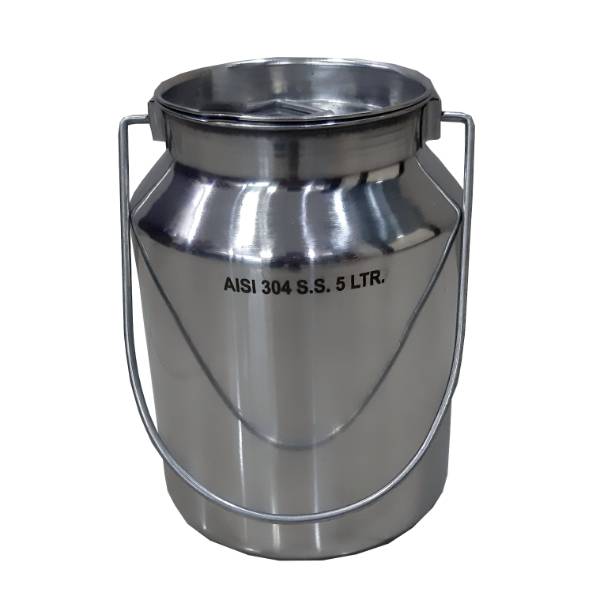 Small Stainless Steel Milk Cans - 5L/1.3 gal