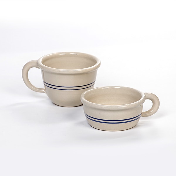 Heritage Blue Stripe Stoneware Chili Bowl with Handle