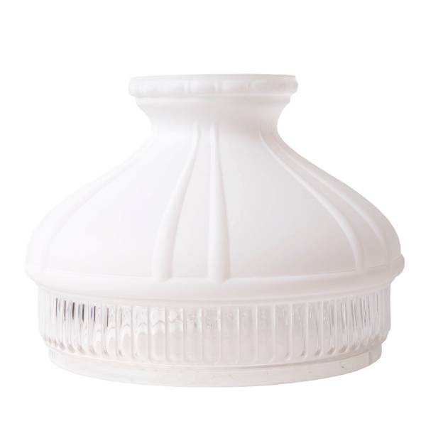 Aladdin White Top Glass Oil Lamp Shade