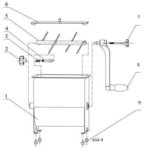 Tank Cover for 20 lb. Manual Mixer # 654