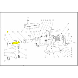 Schematic - # 32 BigBite Auger for # 32 BigBite Grinder