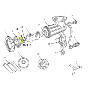 Schematic - Grinder Knife for # 10 SS Hand Grinder