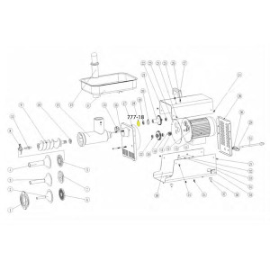 Schematic - Grease Seal for # 5 BigBite Grinder # 777