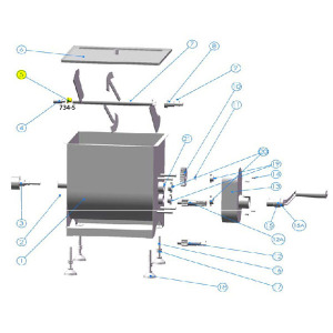 Part - Axle Bushing for 25 lb. and 50 lb. Mixers - Schematic