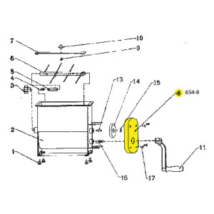 Schematic - Handle for 20 lb. Manual Mixer # 654