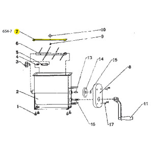 Schematic - Handle Bolt for 20 lb. Manual Mixer # 654