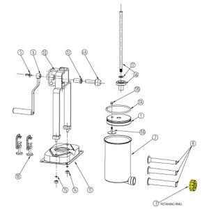 Schematic - Retaining Ring for 5 lb. Vertical Stuffer # 606