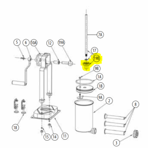  Black Vertical Metal Gear (Large Gear) (1606, 1606SS, 606, 606SS)