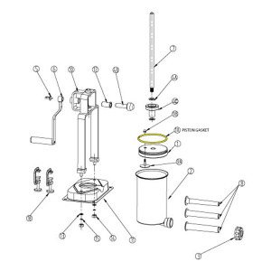 Schematic - Piston Gasket for 15 lb. Vertical Stuffer # 607