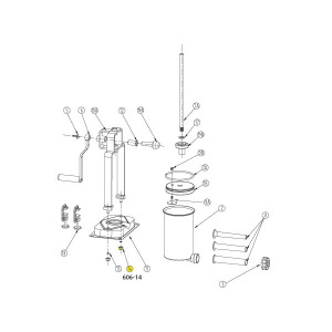 Schematic - Base Nut for 5 lb. Vertical Stuffer # 606 & 606SS