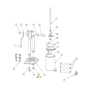 Schematic - Base Nut for 15 lb. Vertical Stuffer # 607 & 607SS