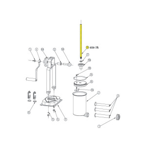 Schematic - Threaded Rod for 5 lb. Vertical Stuffer # 606 & 606SS