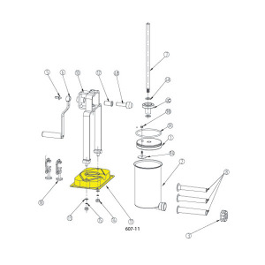 Schematic - Base for 15 lb. Vertical Stuffer # 607 & 607SS