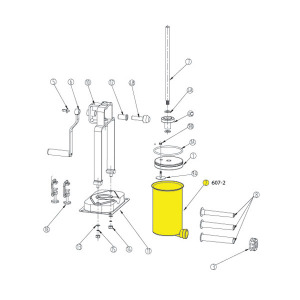 Schematic - Cylinder for 15 lb. Vertical Stuffer # 607 & 607SS