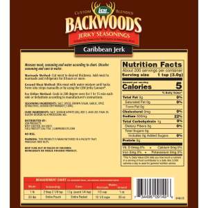 Backwoods 25 LB Caribbean Jerk Jerky Seasoning - Back