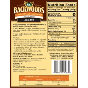 Backwoods Reduced Sodium Fresh Sausage Seasoning