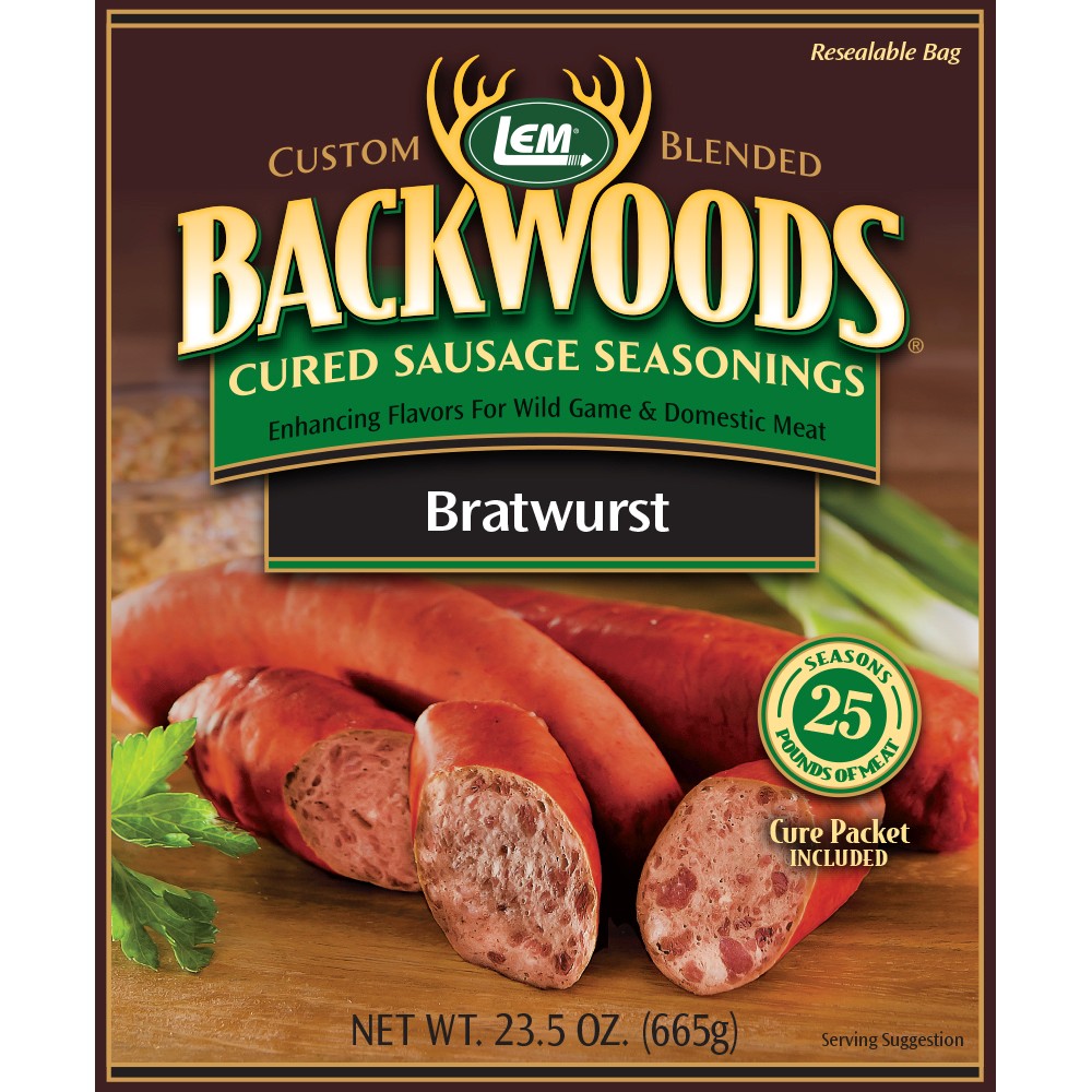 Backwoods Bratwurst Cured Sausage Seasoning - Makes 25 lbs.