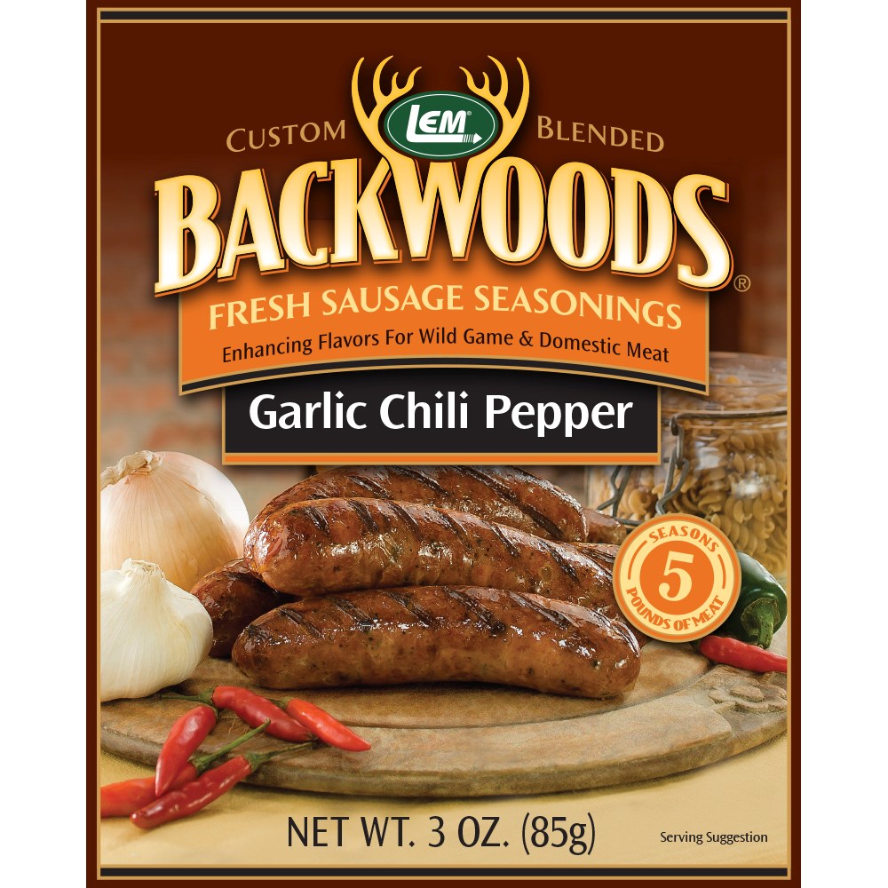 Backwoods® Garlic Chili Pepper Fresh Sausage Seasoning