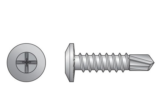 Wire-Lath Modified Truss Head Screw for Metal - 410SS