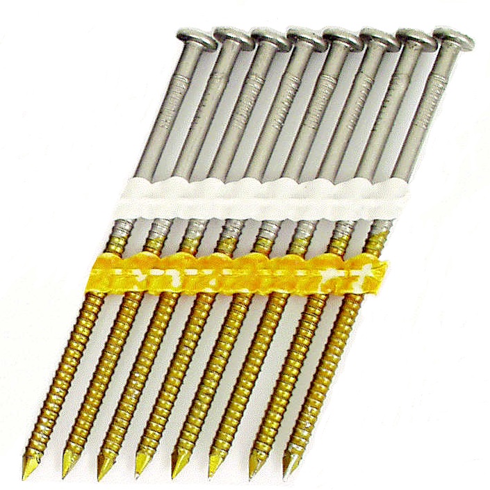 Full Round Head Plastic Strip Nails - 20-22°  - Type 316 Stainless Steel * Salt Water Safe * 