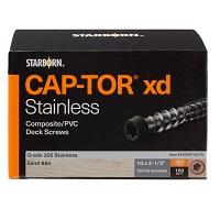 Cap-Tor xd #10 x 2-1/2 Screws 305 Stainless Steel