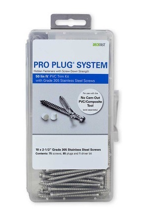 Pro Plug® System with Stainless Steel Screws for use with AZEK® / Timbertech Trim