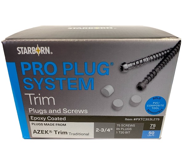 Pro Plug® System with Epoxy Screws for use with AZEK® / Timbertech Trim 