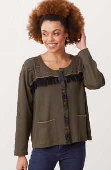 Ansiba Cardigan - Dark olive