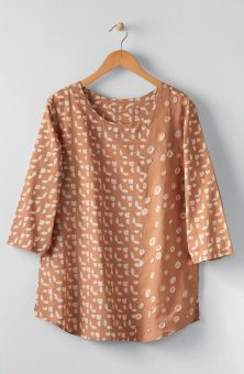 Divya 3/4-Sleeve Popover Top - Sunstone