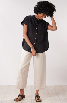 Kesari Pull-On Cargo Crop Pant - Flax