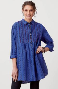 Sirohi Organic Shirt - Cobalt/Multi