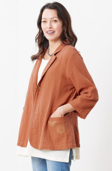 Charu Jacket - Copper rose