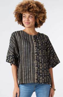 Ranita Top - Black/Natural